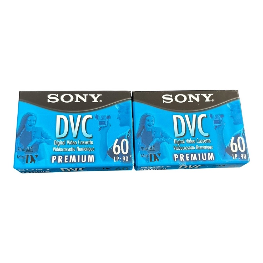 2 Lot Sony Mini DV 60-Minute DVC Tape Video Cassette DVM60PRR Sealed New